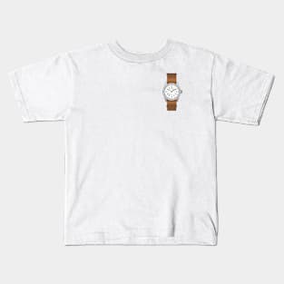 White Dial Military Watch Kids T-Shirt